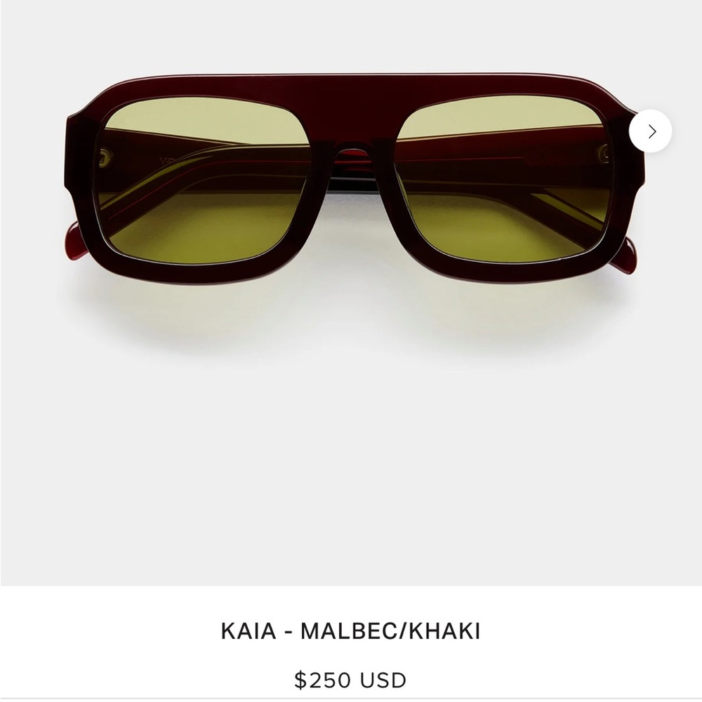 VEHLA Burgundy and Olive Sunglasses